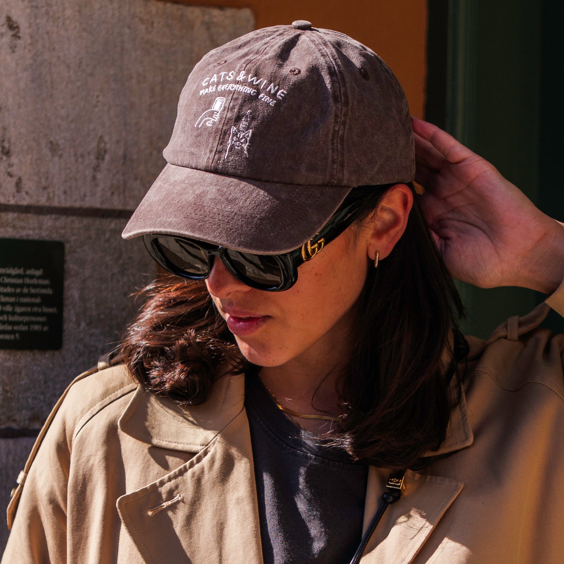 brown-denim-cap-cats-and-wine-make-everything-fine-logo-outside-sunglasses.jpg